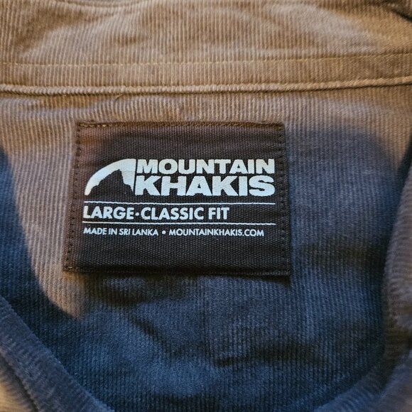 Mountain Khakis Men's Classic Fit Gray Corduroy Button Up Shirt - Size Large - Picture 8 of 10